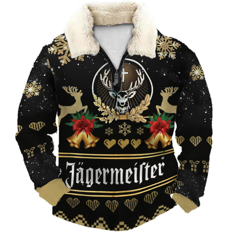 Jingle Bell Christmas Ugly Quarter Zip Sweatshirt