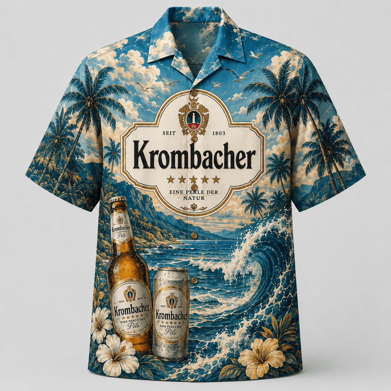 Krombacher Ocean Hawaiian Shirt