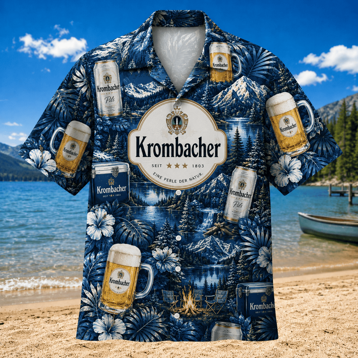 Krombacher Outdoor Hawaiian Shirt