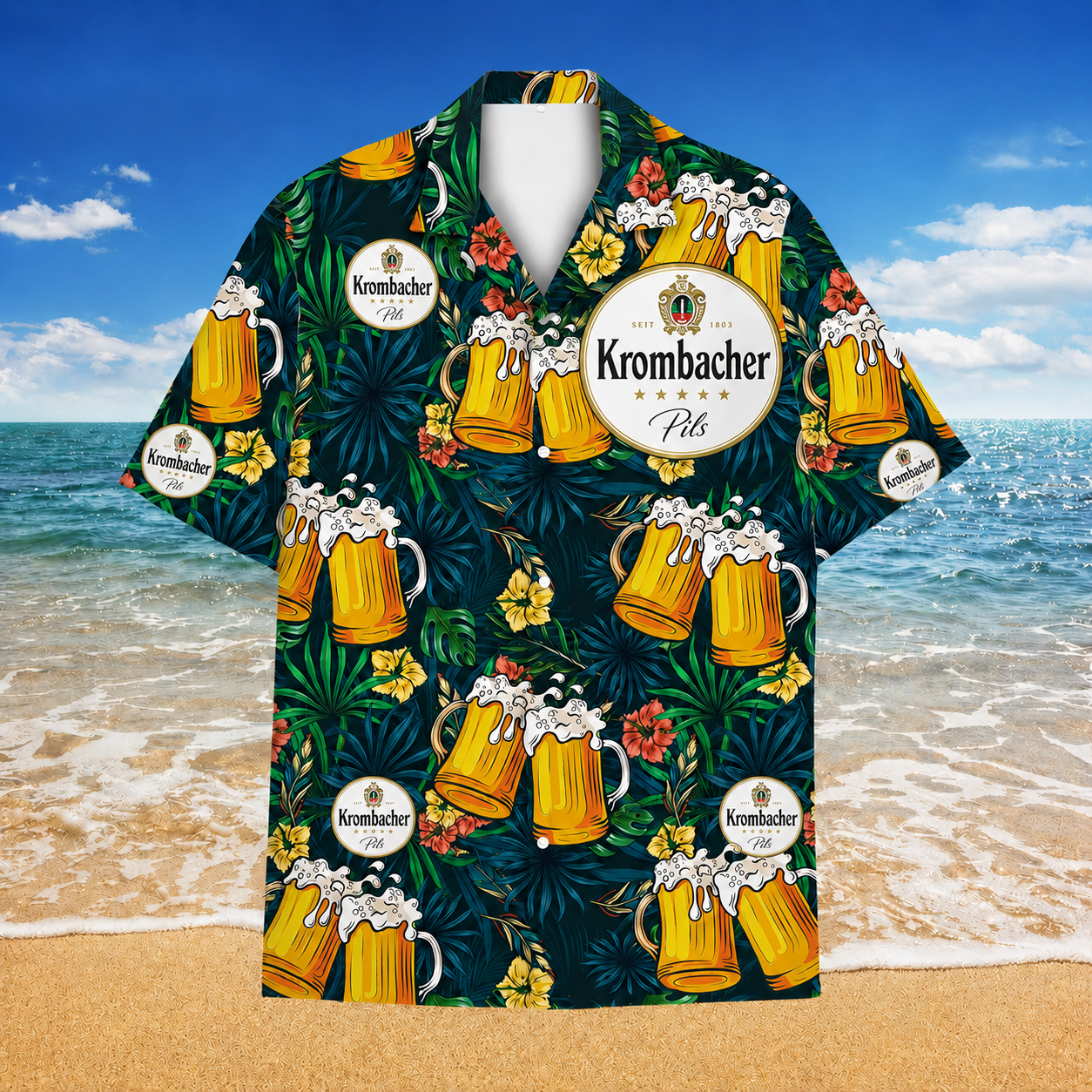 Krombacher Pils Bier Hawaiian Shirt