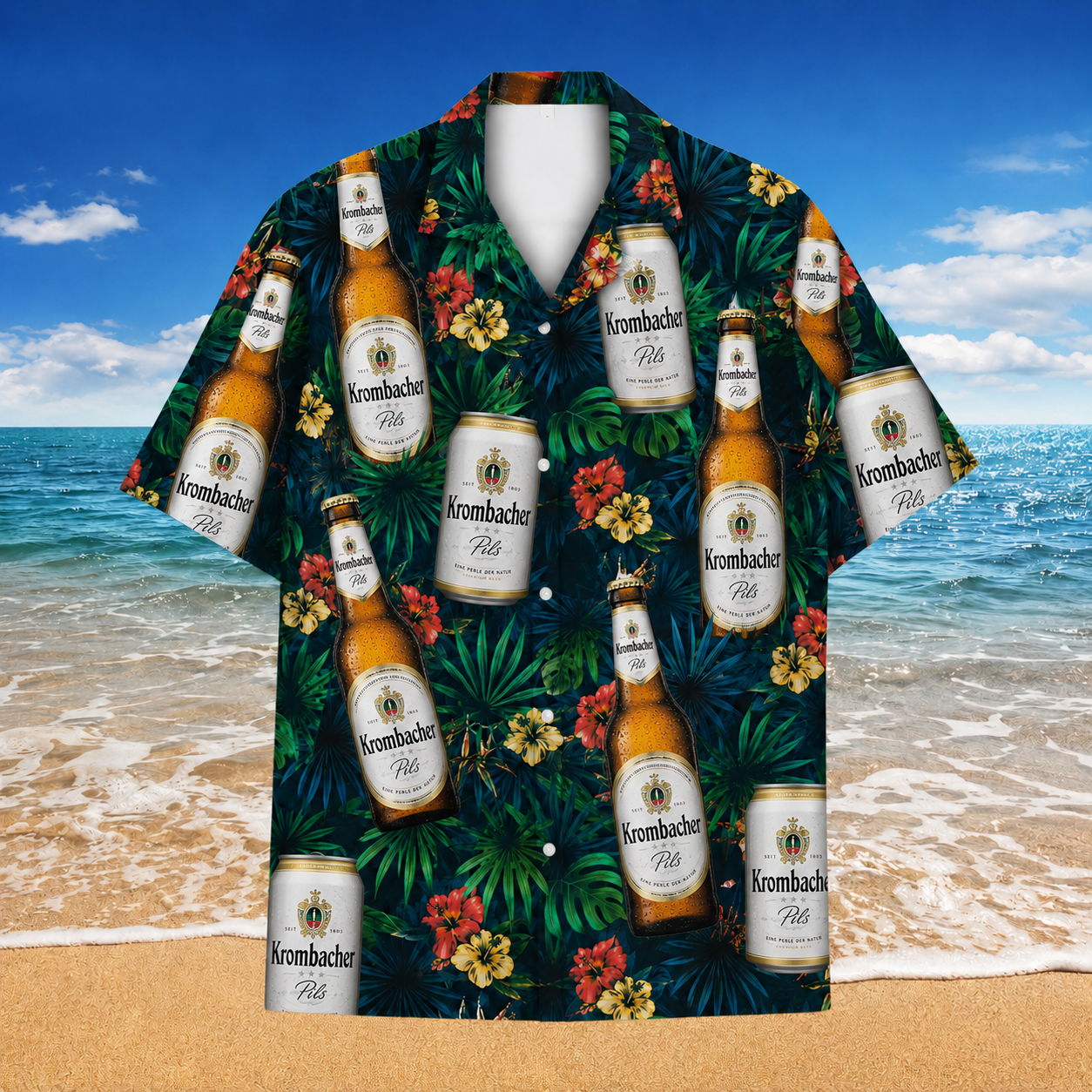 Krombacher Pils Hawaiian Shirt