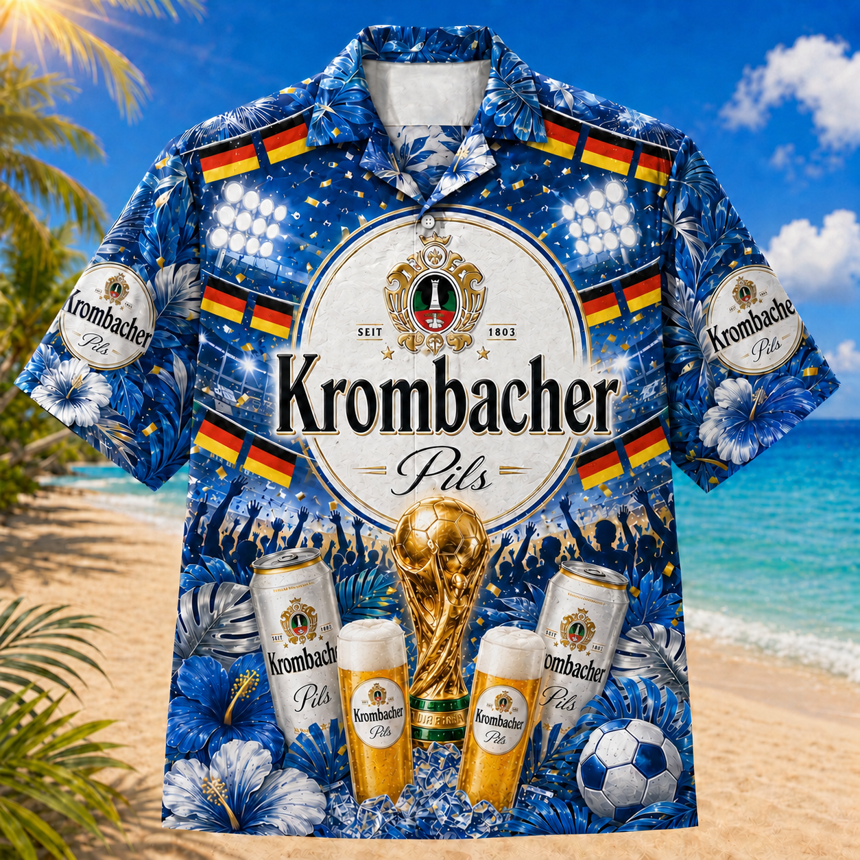 Krombacher Soccer Hawaiian Shirt-2