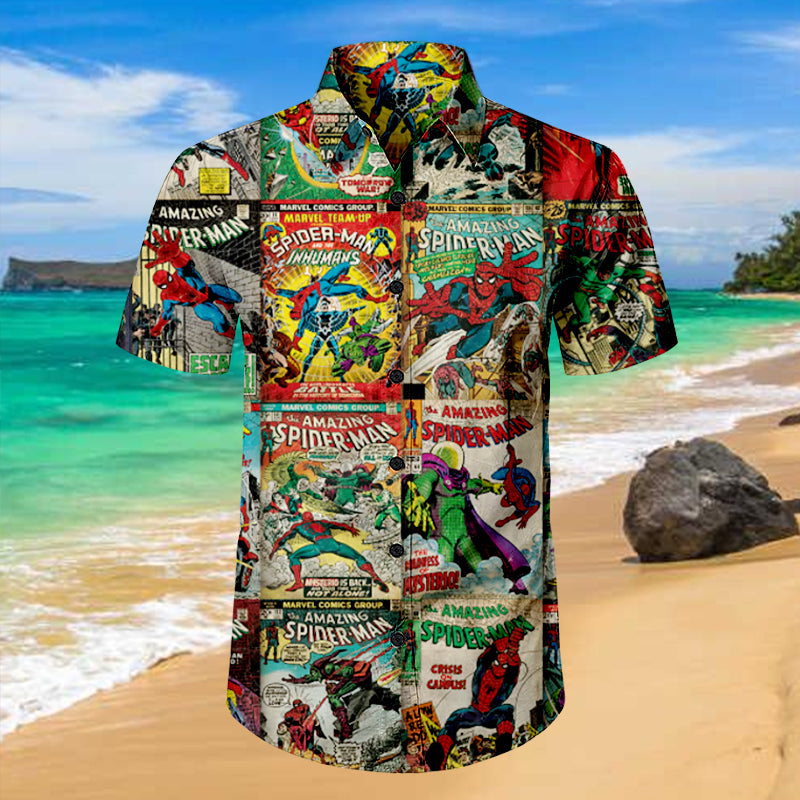 Marvel Spider-Man Cover |Unisex Hawaiian Shirt