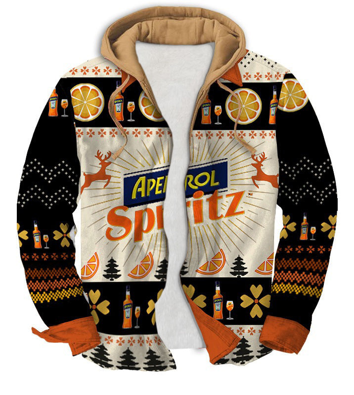 Men's Fake Two  Gradient Ugly Zip Hoodie Collection 017