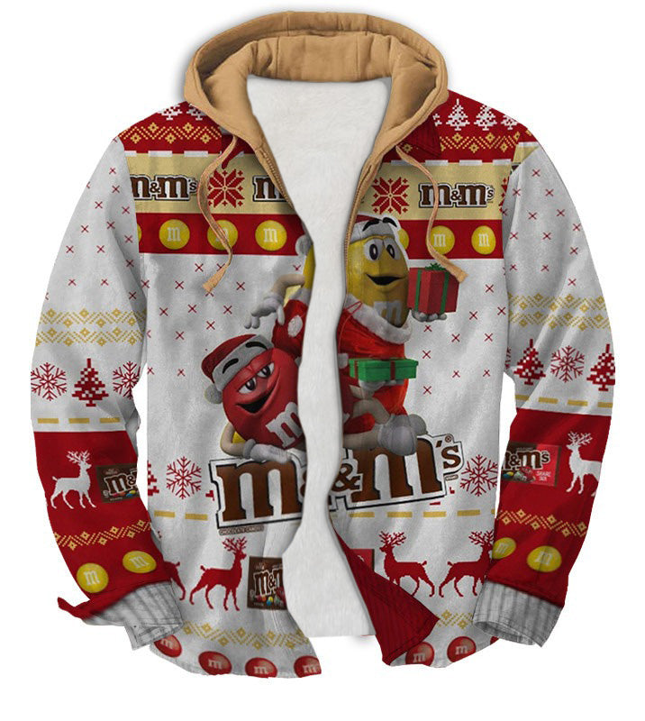 Men's Fake Two  Gradient Ugly Zip Hoodie Collection 027