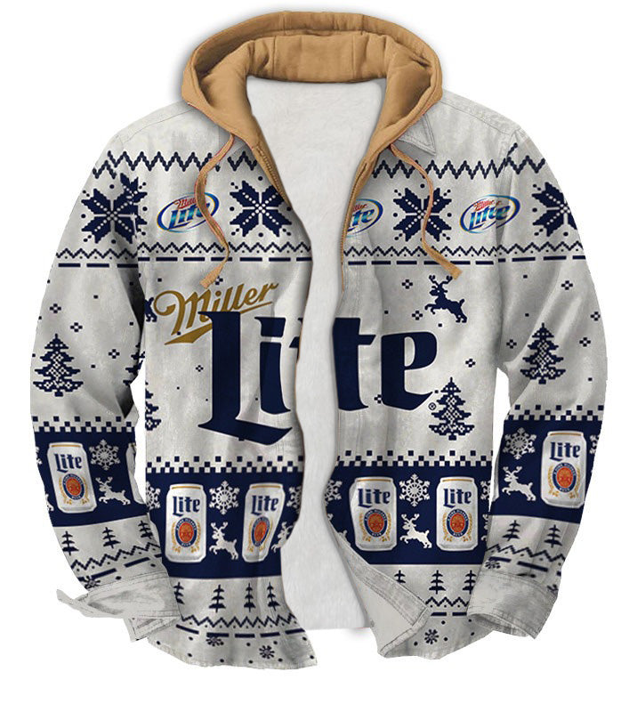 Men's Fake Two  Gradient Ugly Zip Hoodie Collection 046