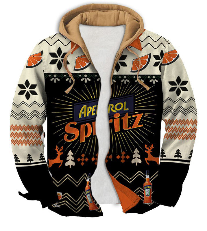 Men's Fake Two  Gradient Ugly Zip Hoodie Collection 047