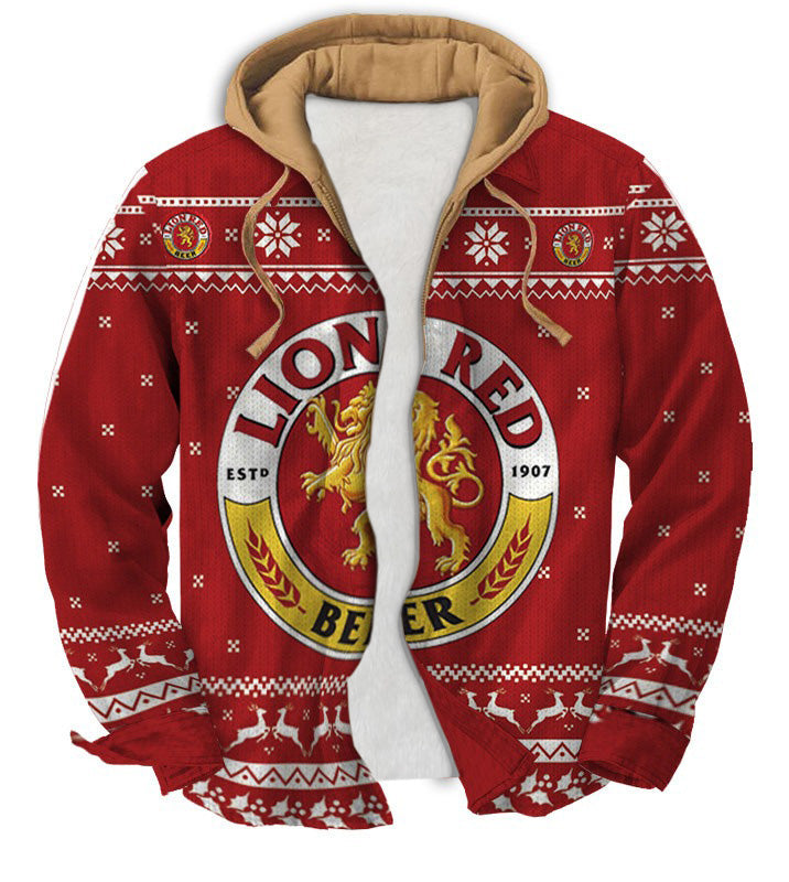 Men's Fake Two  Gradient Ugly Zip Hoodie Collection 049