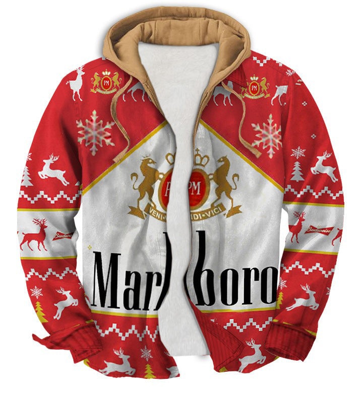 Men's Fake Two Gradient Ugly Zip Hoodie Style 013