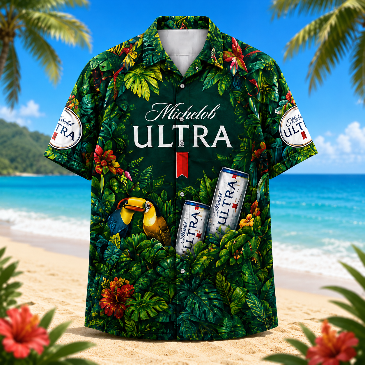 Michelob Ultra Jungle Vibes Hawaiian Shirt