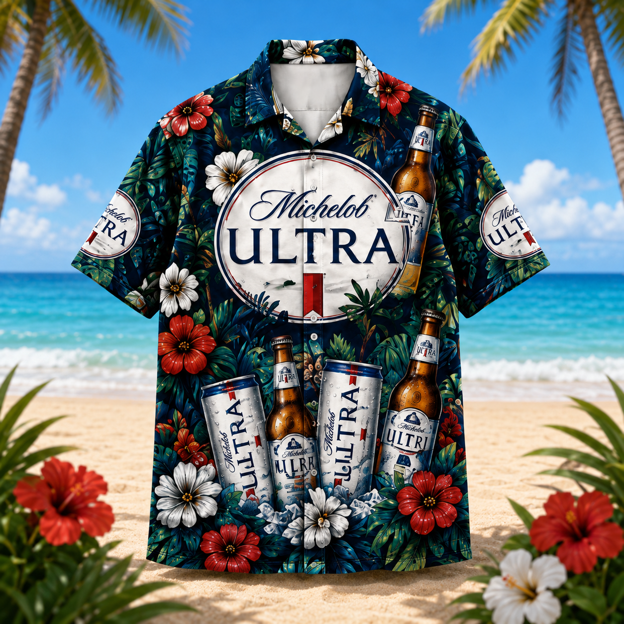 Michelob Ultra Tropical Beer Hawaiian Shirt 2.0