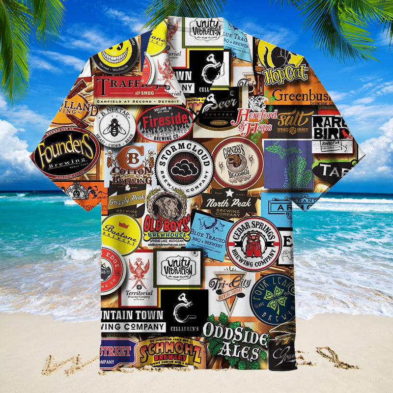 Michigan Beer Hawaiian Shirt
