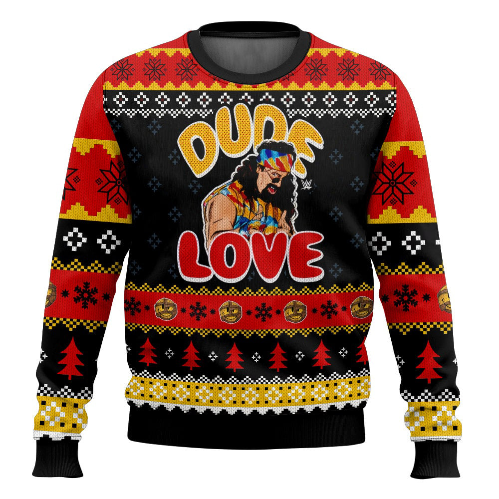 Mick Foley Dude Love WWE Ugly Sweater