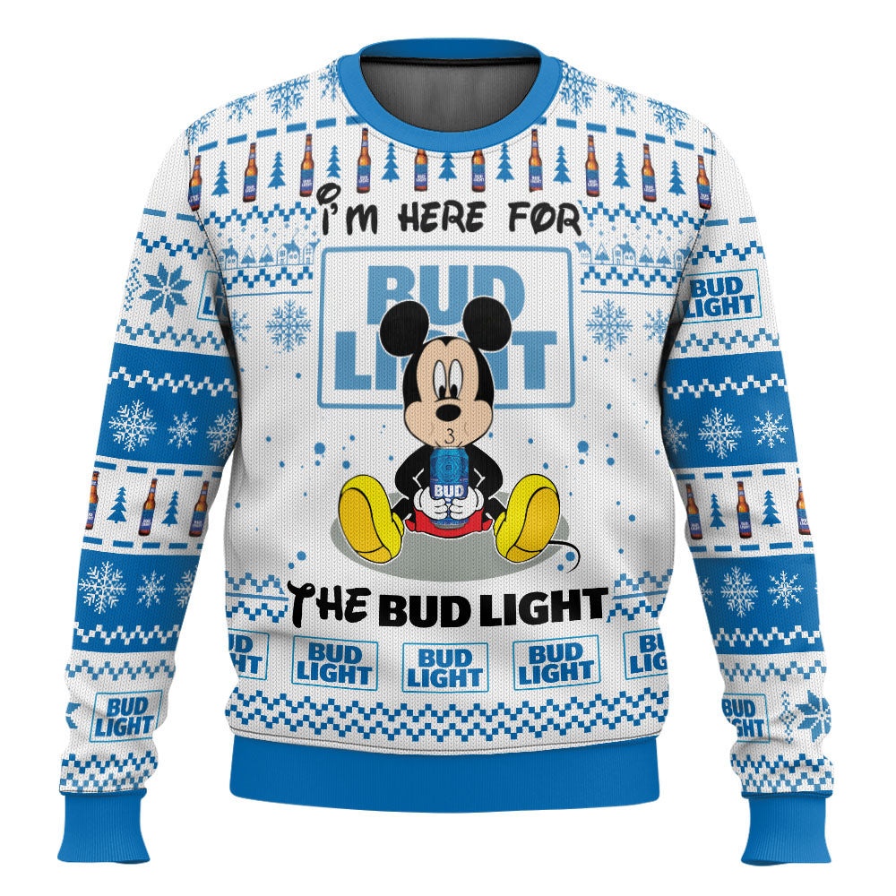 Mickey I’m Here For The Bud Light Ugly Sweater