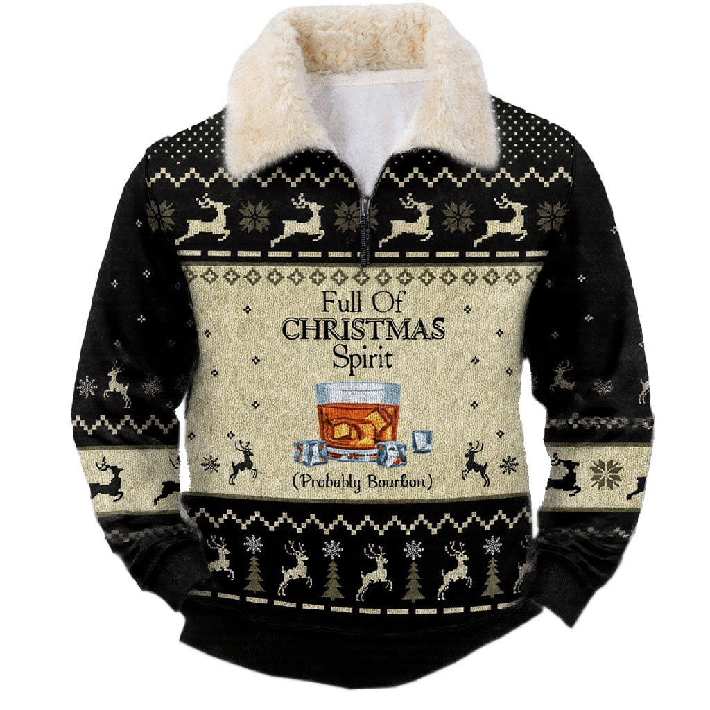 Midnight Velvet & Frosted Bourbon Ugly Quarter Zip Sweatshirt