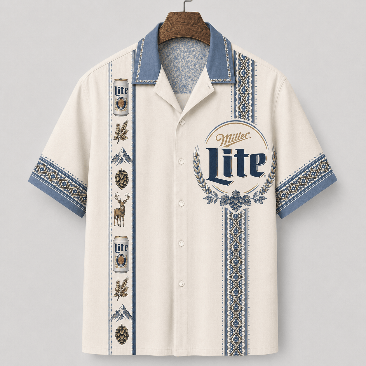 Miller Lite Vintage Heritage Hawaiian Shirt
