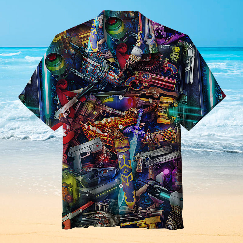 Most Popular Weapons In Video Games Universal Hawaiian Shirt