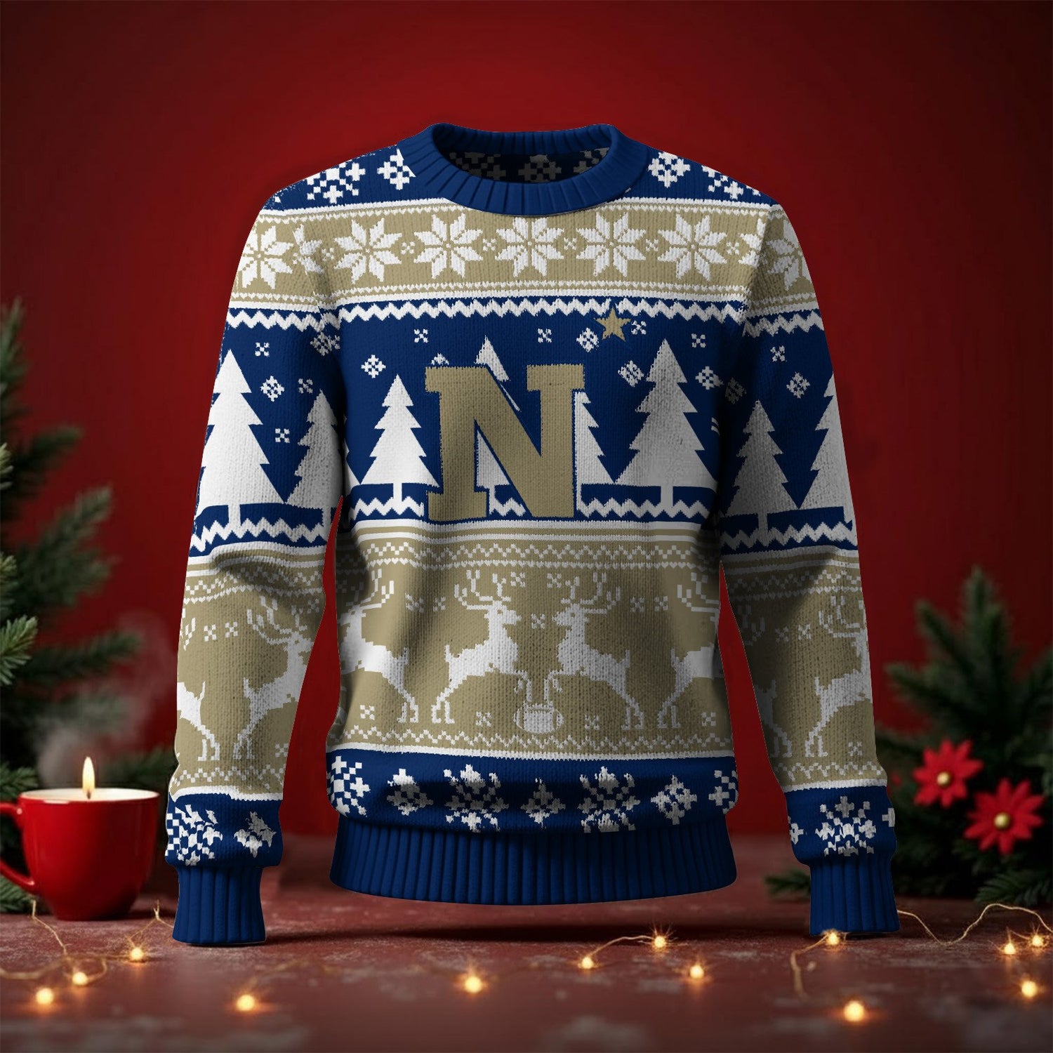 Navy Midshipmen Ugly Sweater