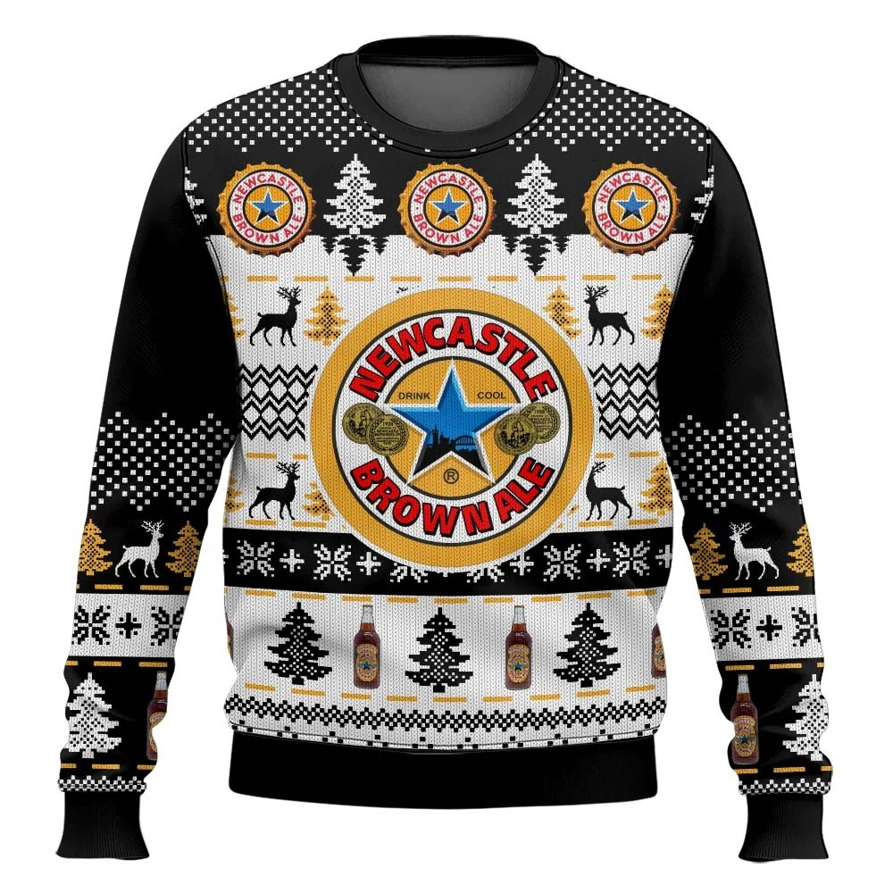 Newcastle Brown Ale Christmas Ugly Sweater