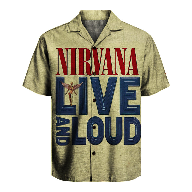 Nirvana - Live and Loud Unisex Hawaiian Shirt