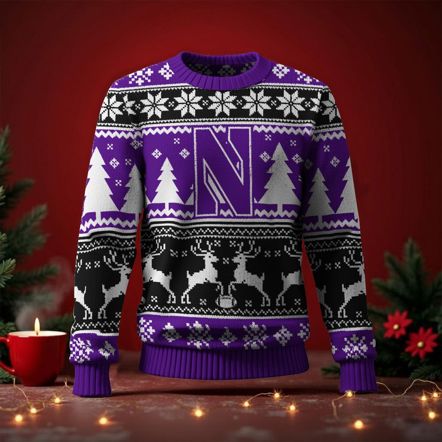 Northwestern Wildcats Football Ugly Sweater