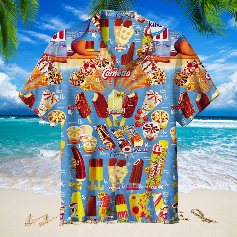 Oh, those old summers, those old ice creams Unisex Hawaiian Shirt
