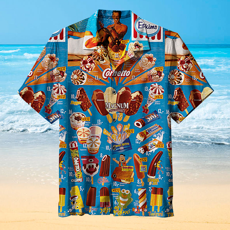 Oh, those old summers, those old ice creams Unisex Hawaiian Shirt