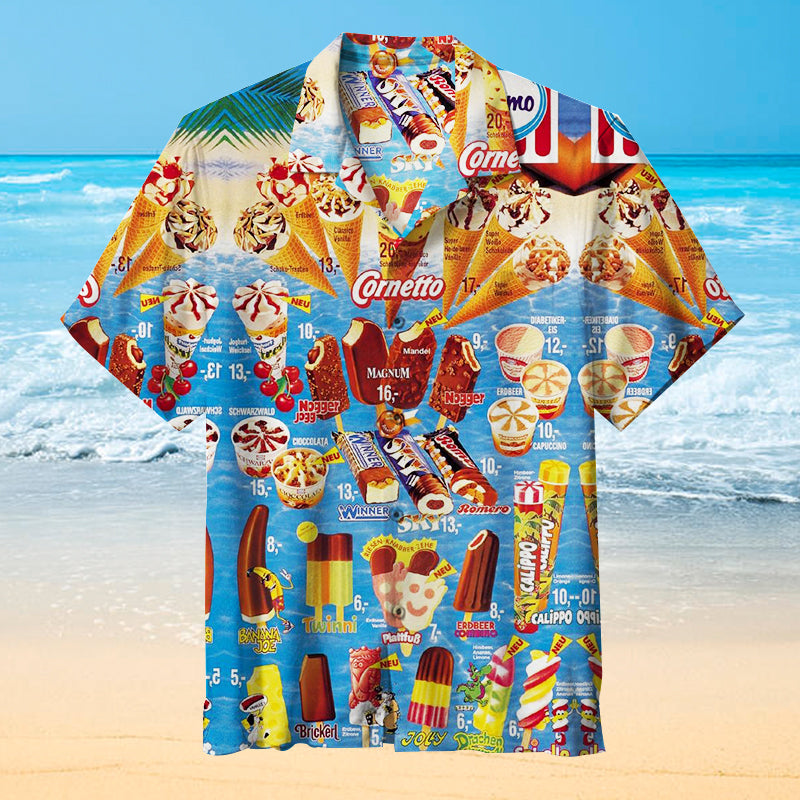 Oh, those old summers, those old ice creams Unisex Hawaiian Shirt