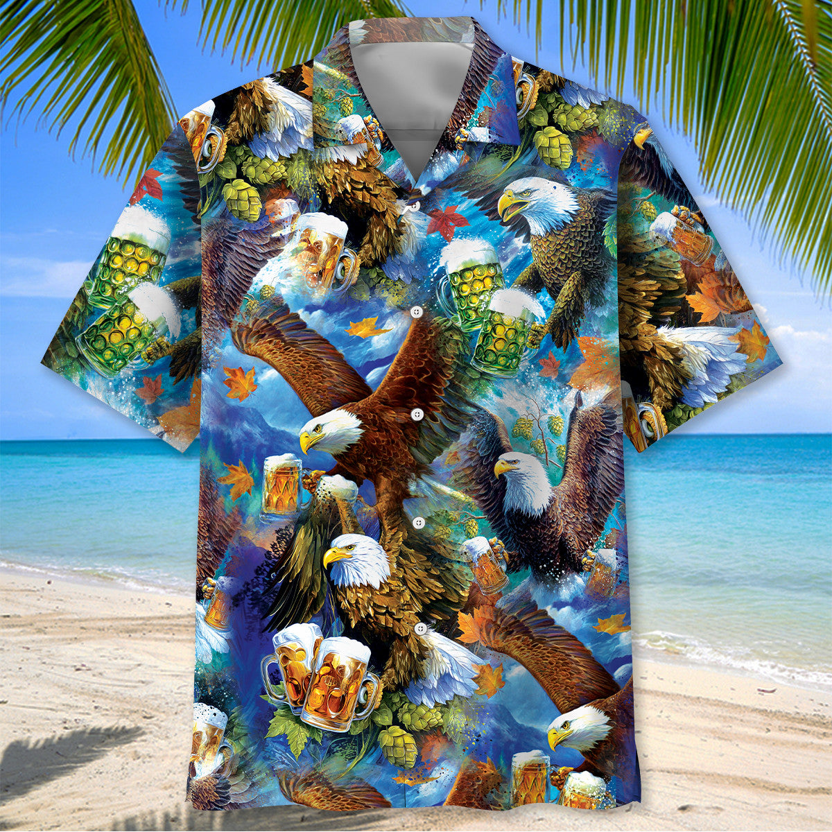 Oktoberfest Eagle Toasting With Beer Steins Hawaiian Shirt