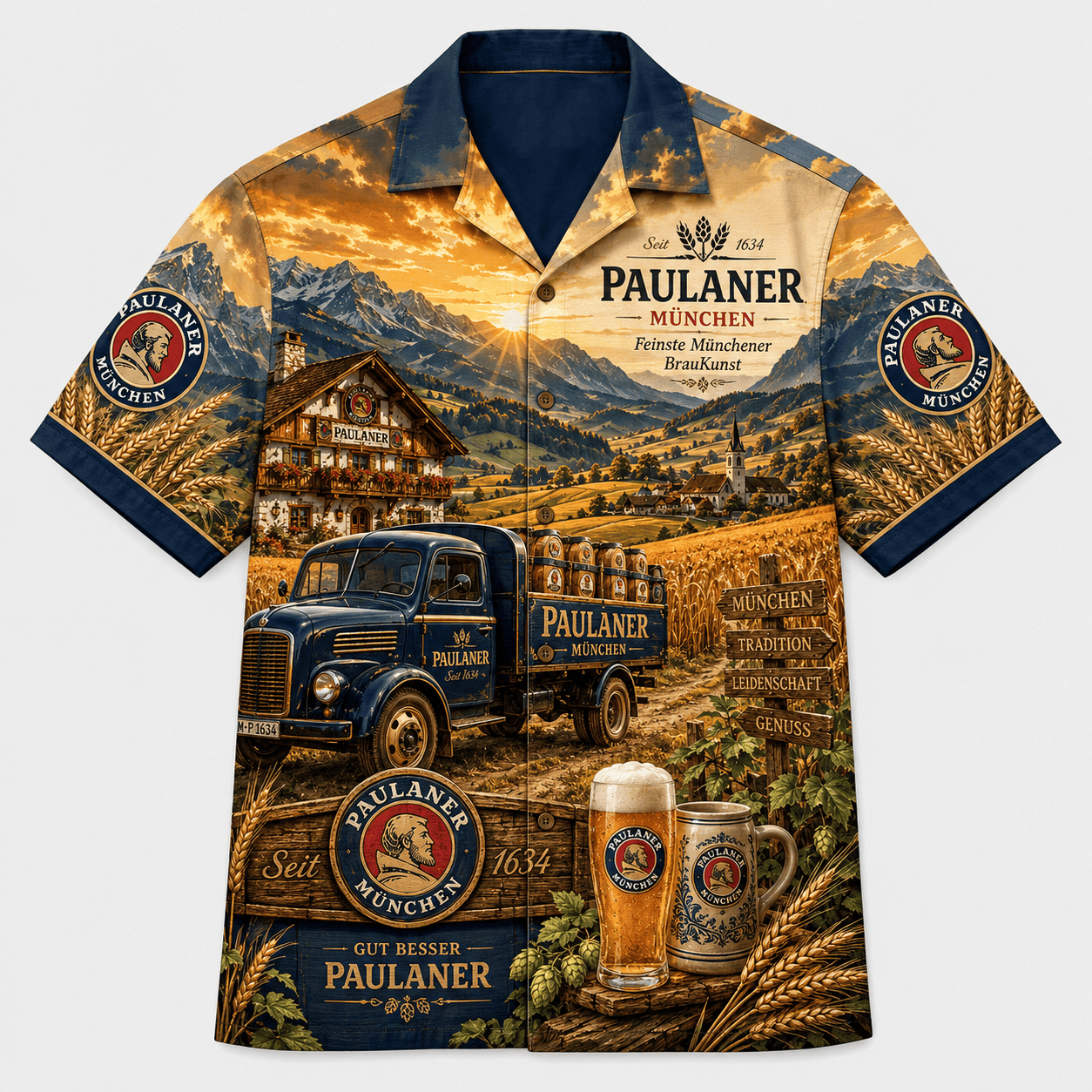 Paulaner Landbrauerei Hawaiian Shirt