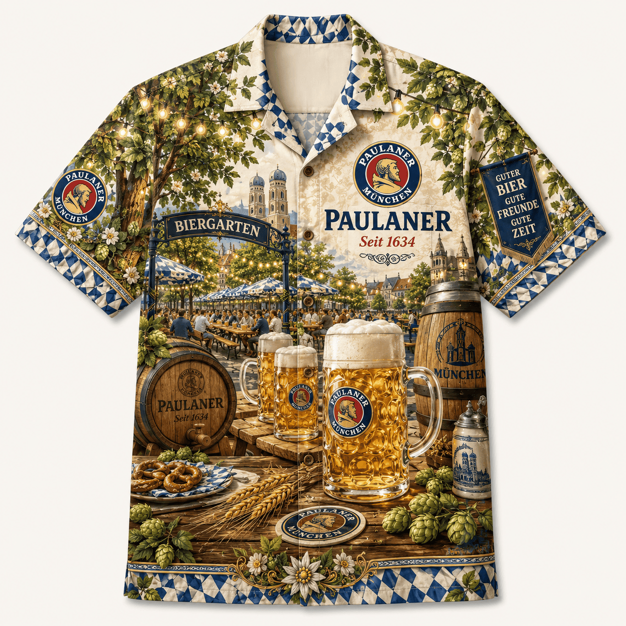 Paulaner Münchner Biergarten Hawaiian Shirt