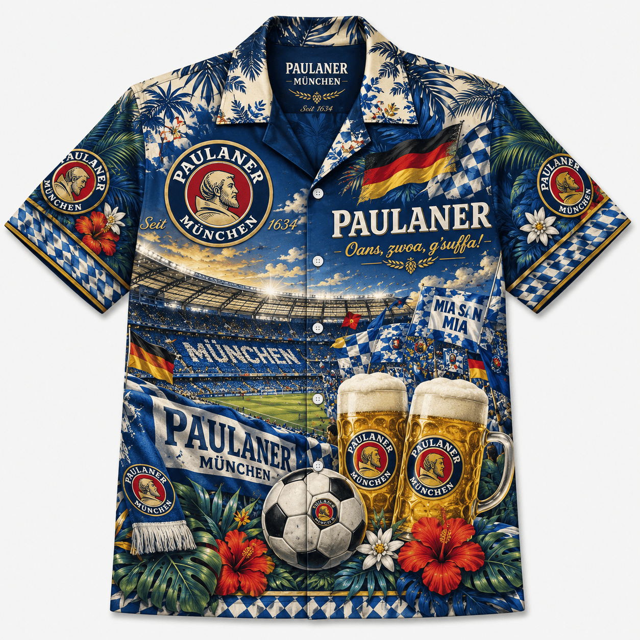 Paulaner Soccer Hawaiian Shirt