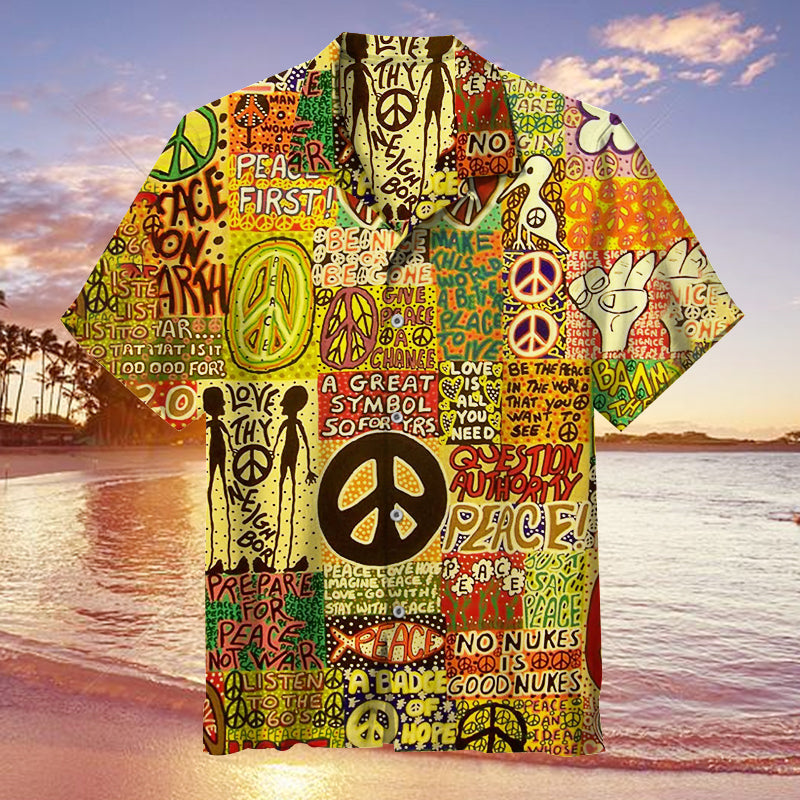 Peace & Love of Brotherhood of Man Revolution Unisex Hawaiian Shirt