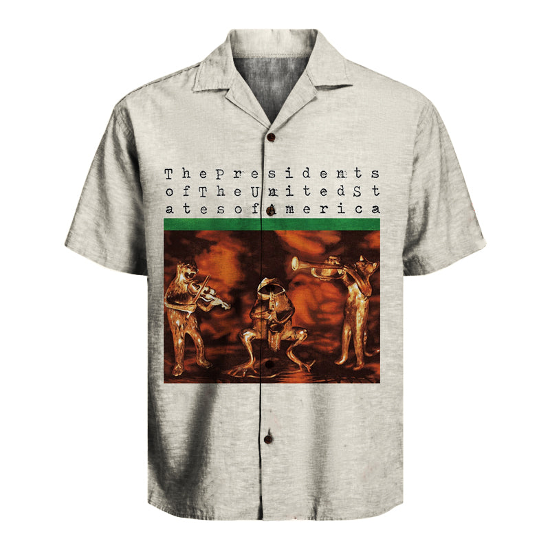 Presidents Of The United States Of America - Neon Yellow  Unisex Hawaiian Shirt