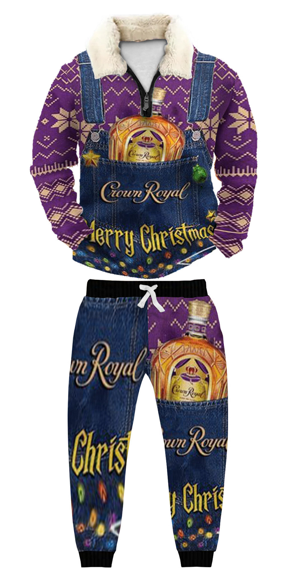 Purple Ugly Quarter Zip Sweatshirt & Sweatpant Set