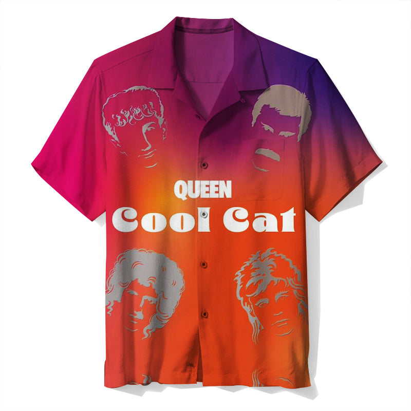 Queen - Cool Cat  Unisex Hawaiian Shirt
