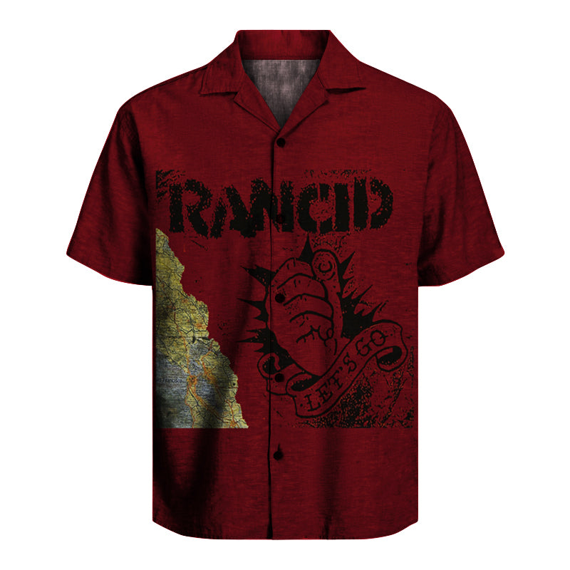 Rancid-LET'S GO  Unisex Hawaiian Shirt