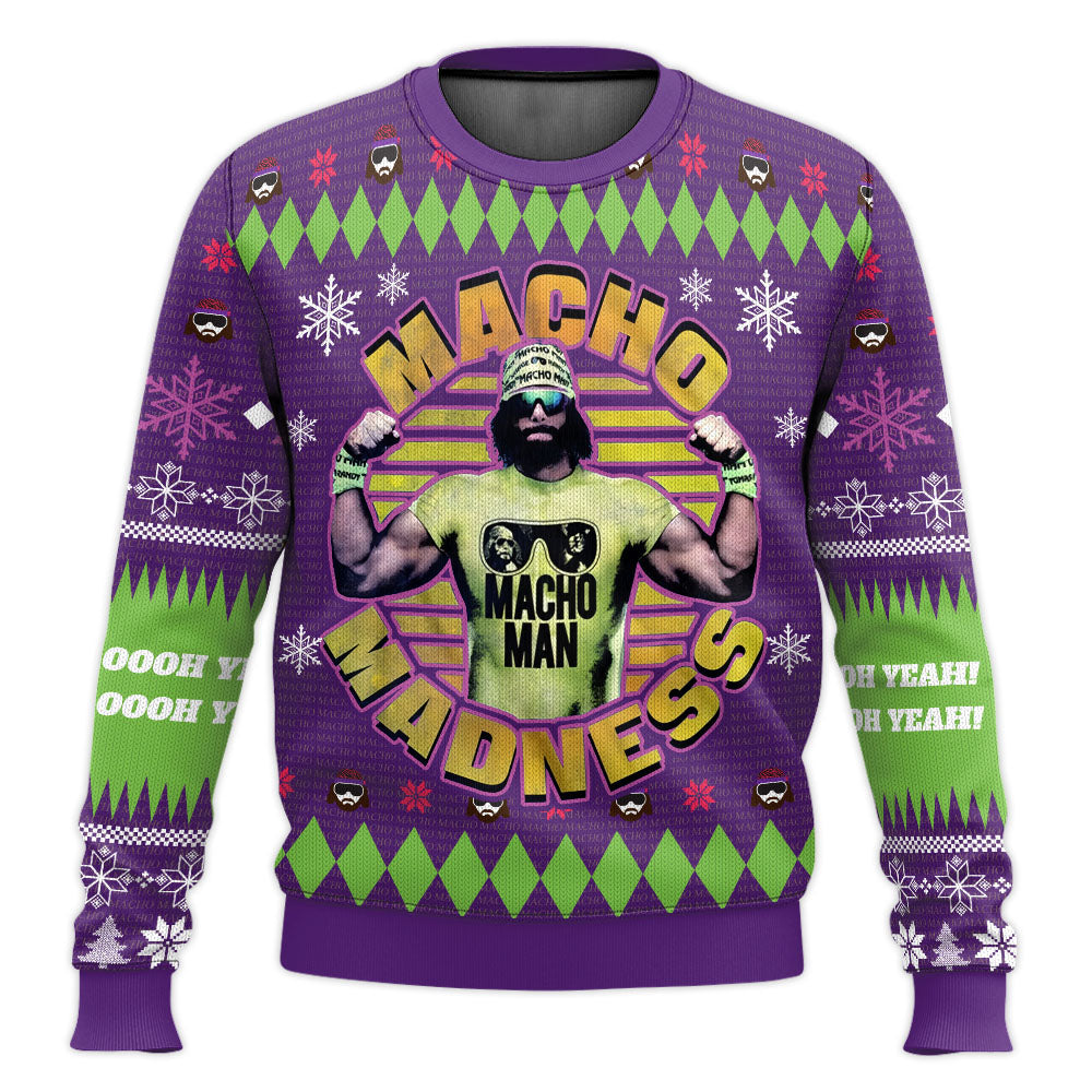 Randy Savage Macho Madness WWE Ugly Sweater