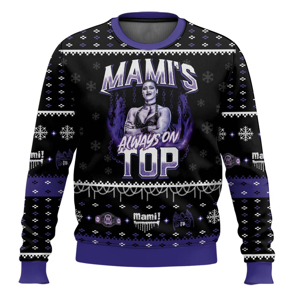 Rhea Ripley Mamis Always On Top WWE Ugly Sweater