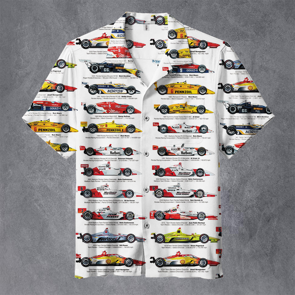 Roger Penske Indy 500 Winners Unisex Hawaiian Shirt