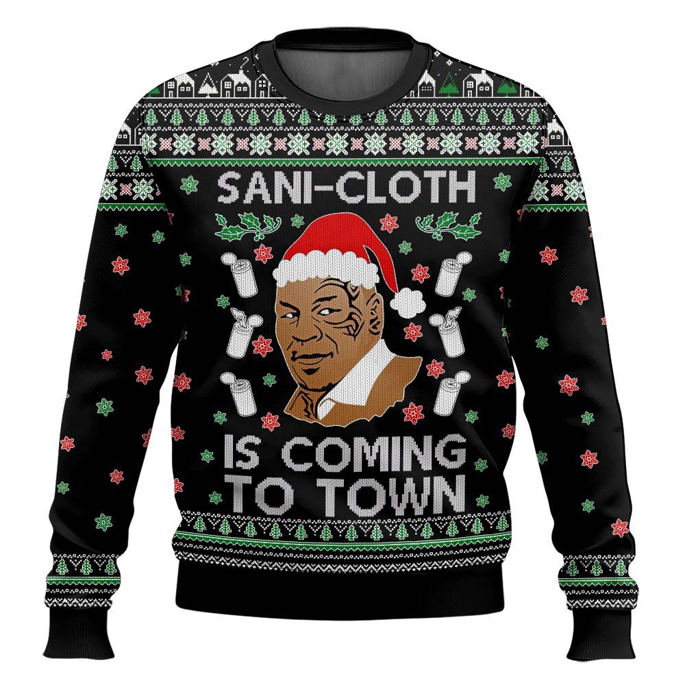 Sani Cloth Is Coming To Town WWE Ugly Sweater
