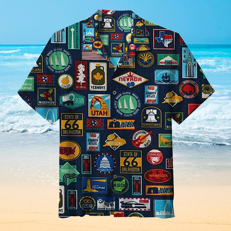 State Signs |Unisex Hawaiian Shirt