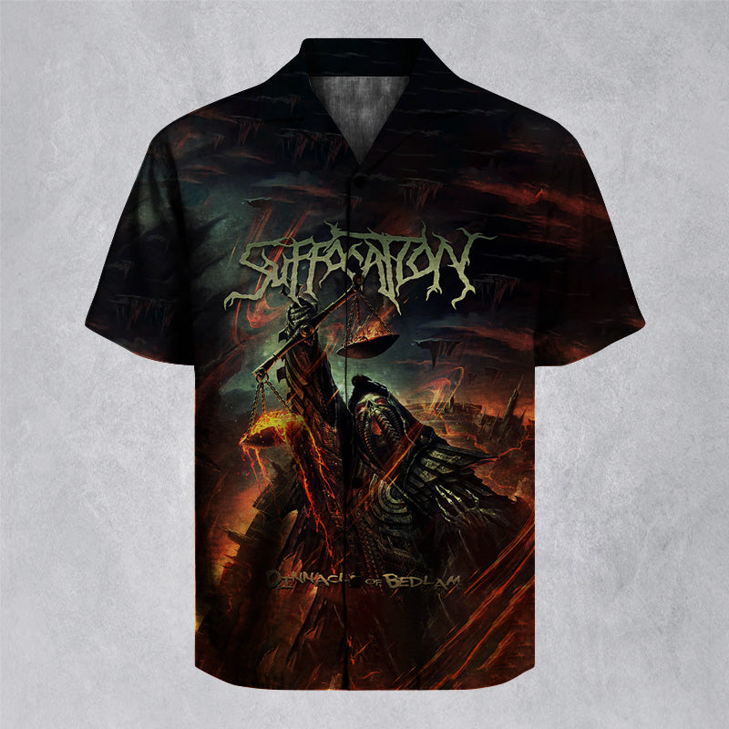 Suffocation - Pinnacle of Bedlam - Yellow/Black Corona  Unisex Hawaiian Shirt