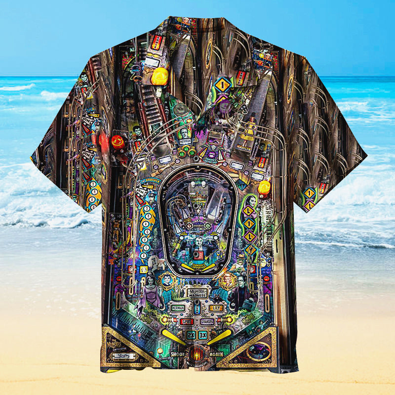 THE MUNSTERS REVEALED Retro Pinball Universal Hawaiian Shirt