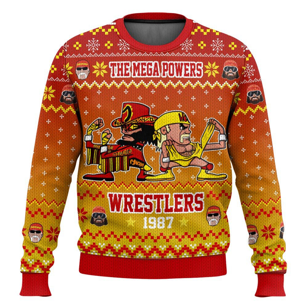 The Mega Powers Wrestlers WWE Ugly Sweater