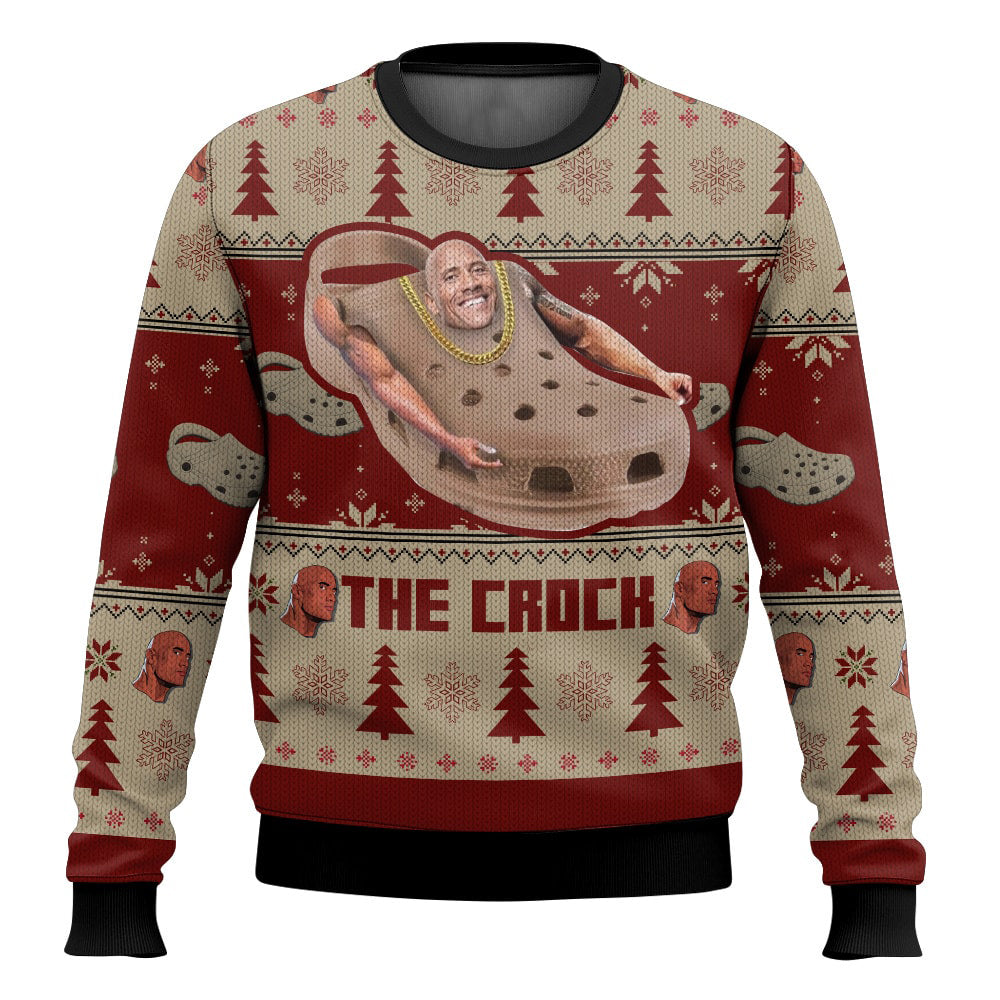 The Rock Crock Meme WWE Ugly Sweater