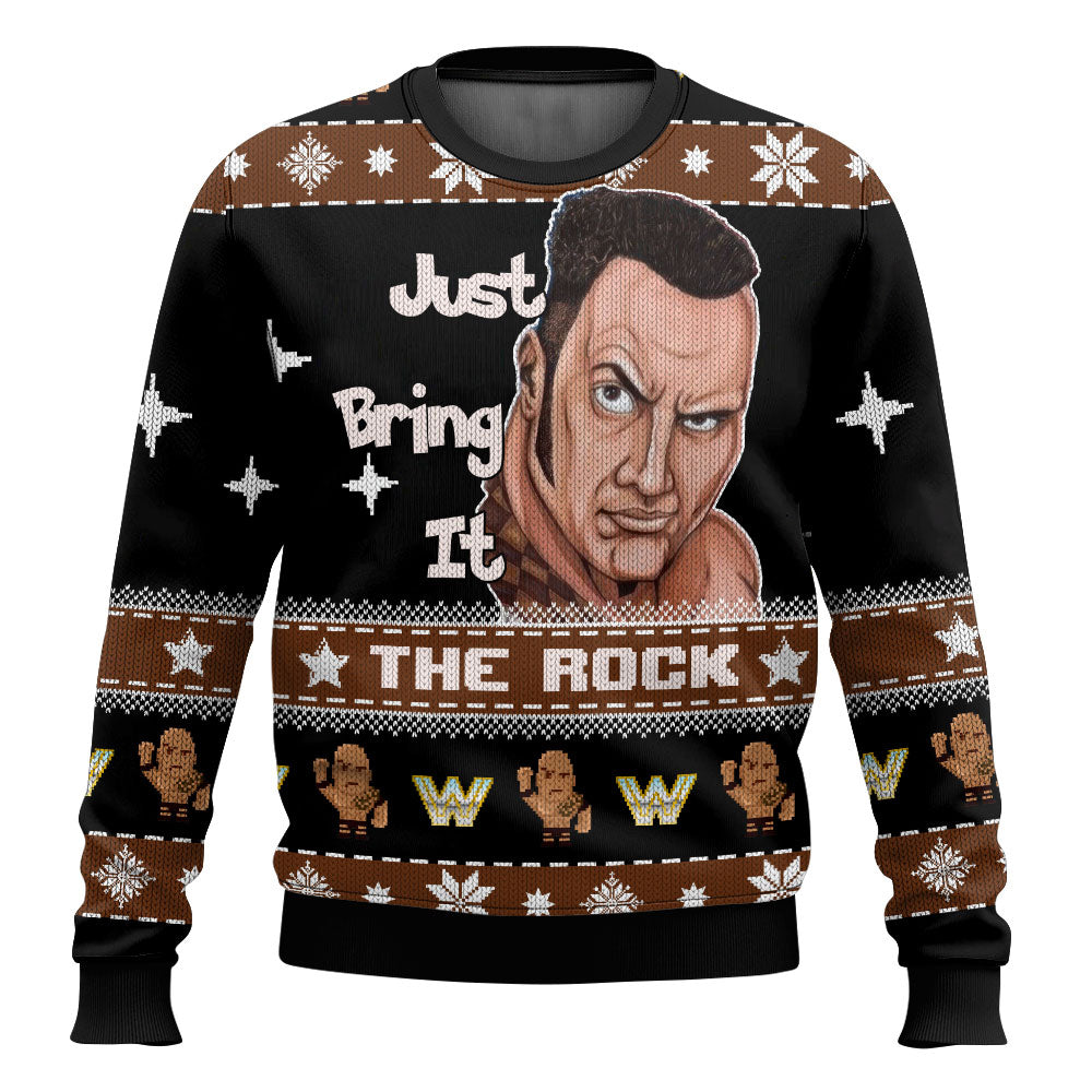 The Rock Just Bring It WWE Ugly Sweater