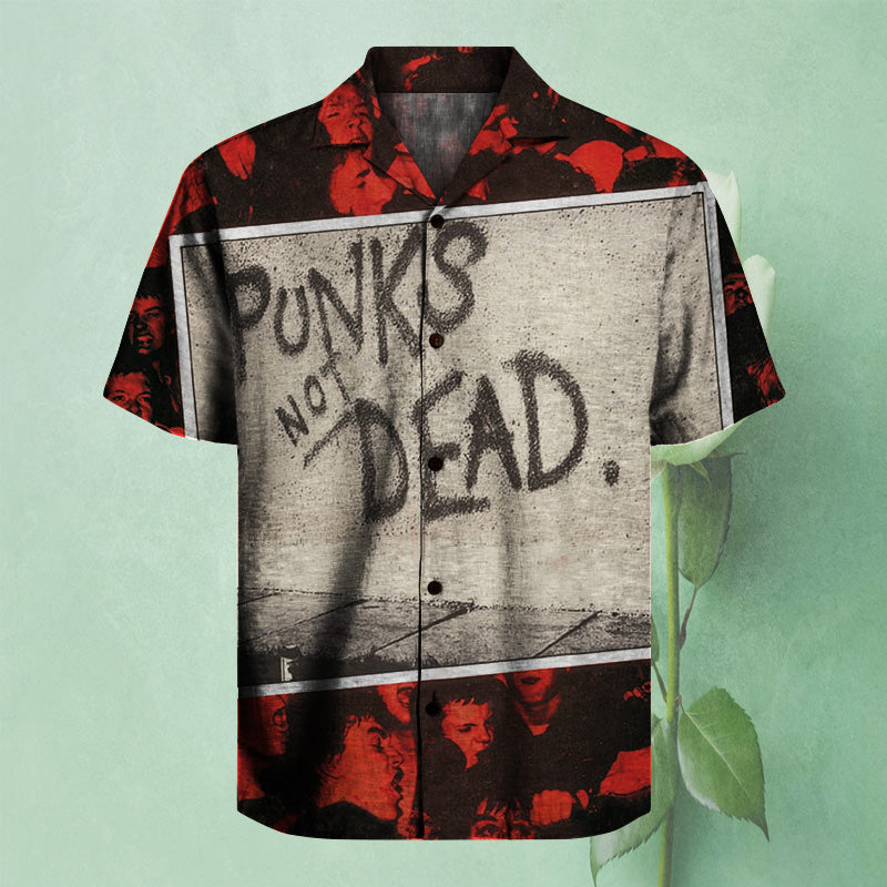 The Exploited - Punks Not Dead Unisex Hawaiian Shirt