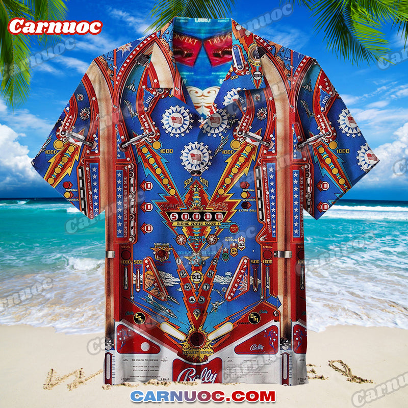 The Six Million Dollar Man Pinball Machine Unisex Hawaiian Shirt