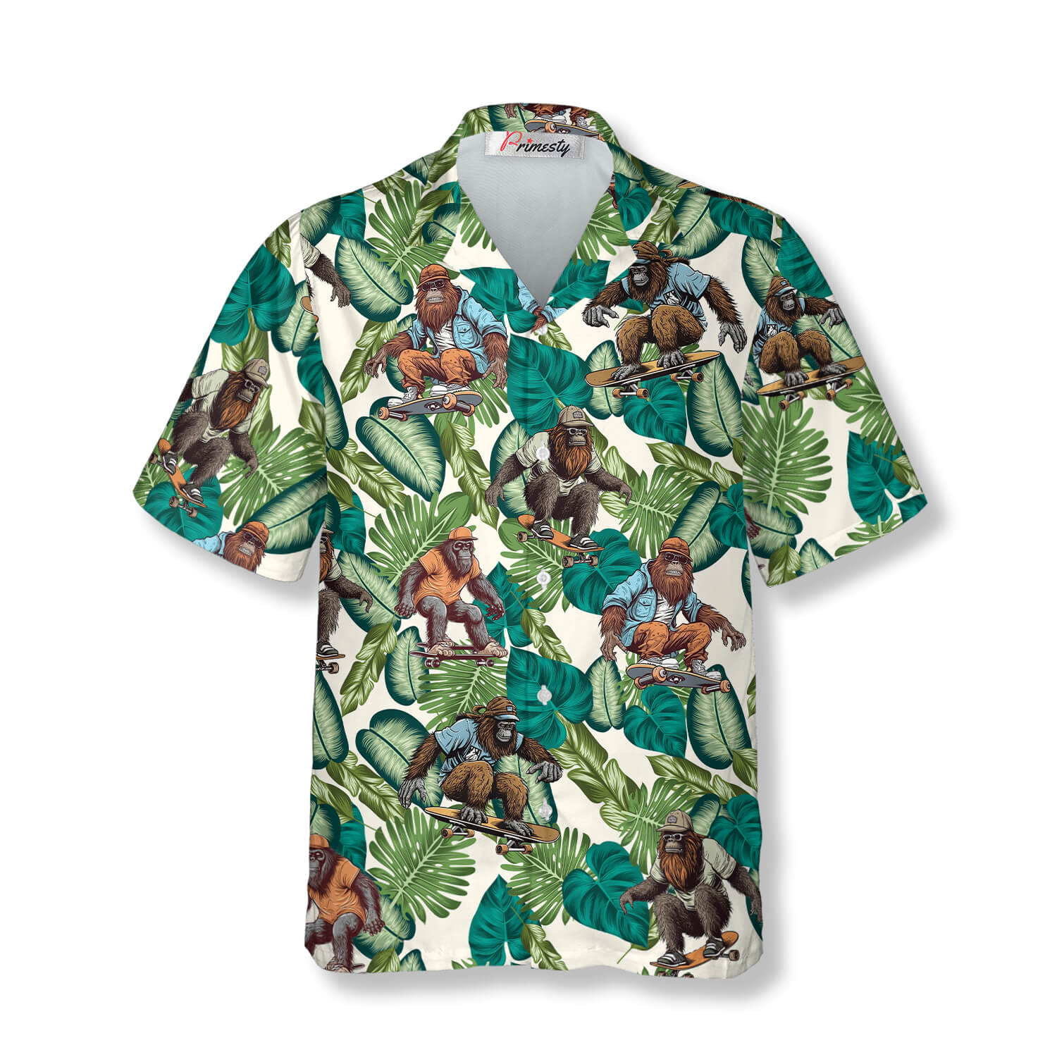 Tropical Skater Bigfoot Hawaiian Shirts